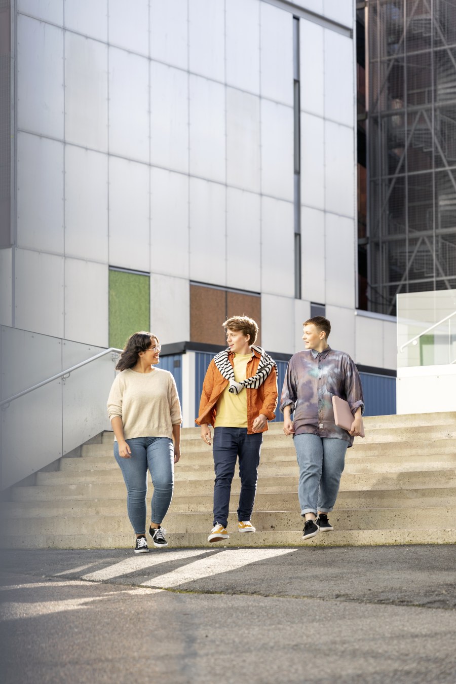 Students walking
